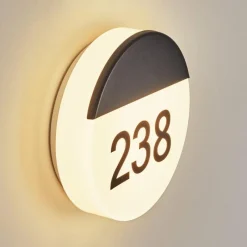 hofstein Numéro d'adresse éclairé Eppeland LED Noir, 1 lumière