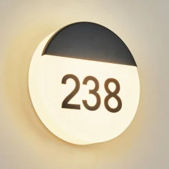 hofstein Numéro d'adresse éclairé Eppeland LED Noir, 1 lumière