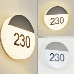 hofstein Numéro d'adresse éclairé Eppeland LED Anthracite, 1 lumière