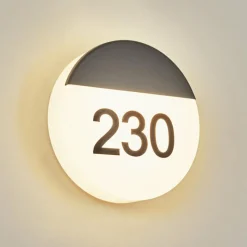 hofstein Numéro d'adresse éclairé Eppeland LED Anthracite, 1 lumière