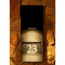 Luminaires Konstsmide Numéro d'adresse éclairé Konstsmide MODENA Noir, 1 lumière