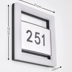 hofstein Numéro d'adresse éclairé Linna LED Blanc, 1 lumière