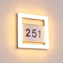 hofstein Numéro d'adresse éclairé Linna LED Blanc, 1 lumière