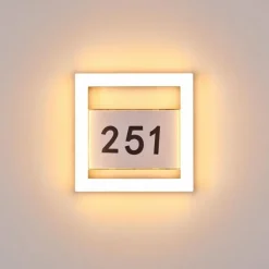 hofstein Numéro d'adresse éclairé Linna LED Blanc, 1 lumière