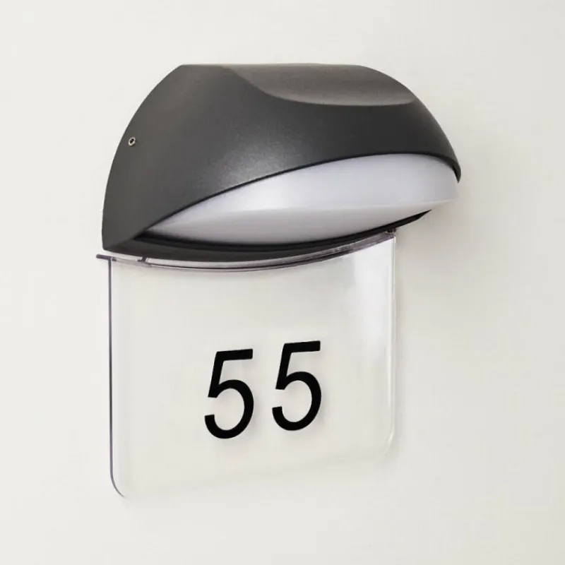 hofstein Numéros de maison éclairé Tanguro LED Noir, 1 lumière