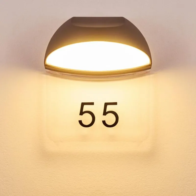 hofstein Numéros de maison éclairé Tanguro LED Noir, 1 lumière
