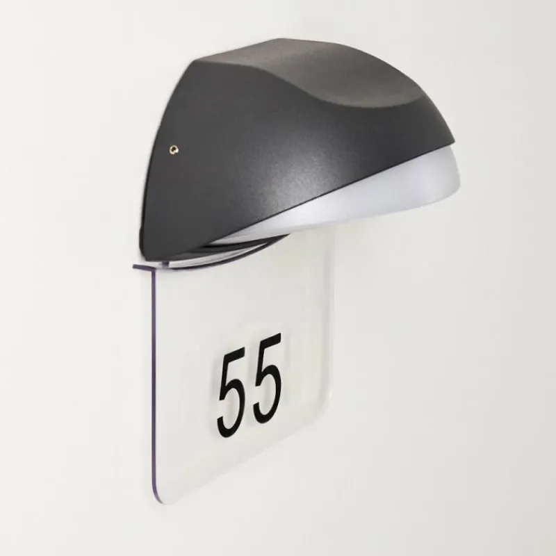 hofstein Numéros de maison éclairé Tanguro LED Noir, 1 lumière