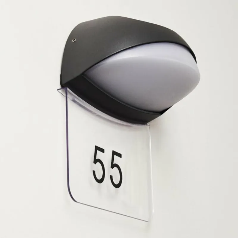 hofstein Numéros de maison éclairé Tanguro LED Noir, 1 lumière