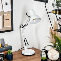 hofstein Nurmasuando Lampe à poser, Liseuse Noir, Blanc, 1 lumière