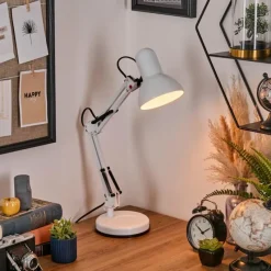 hofstein Nurmasuando Lampe à poser, Liseuse Noir, Blanc, 1 lumière