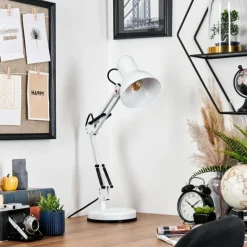 hofstein Nurmasuando Lampe à poser, Liseuse Noir, Blanc, 1 lumière