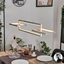 hofstein Odeon Suspension, Suspension LED Argenté, 3 lumières* Suspensions