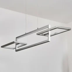 hofstein Odeon Suspension, Suspension LED Argenté, 3 lumières* Suspensions