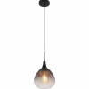 Suspension Verre Fumé-Luminaires Globo Lighting Olsen Suspension Noir, 1 lumière