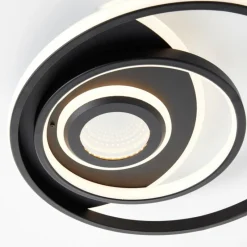 Lampes Industrielles-Luminaires Brilliant Opame Plafonnier LED Noir, 1 lumière, Télécommandes