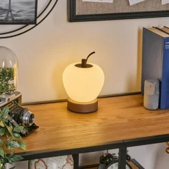 hofstein Opsaheden Lampe à poser LED Brun, Blanc, 1 lumière