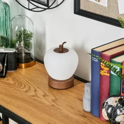 hofstein Opsaheden Lampe à poser LED Brun, Blanc, 1 lumière