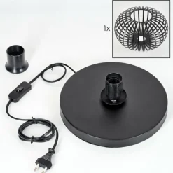 hofstein Oravi Lampe à poser Noir, 1 lumière