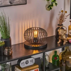 hofstein Oravi Lampe à poser Noir, 1 lumière