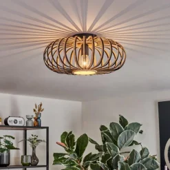 Luminaires Scandinaves-hofstein Oravi Plafonnier Noir, 1 lumière