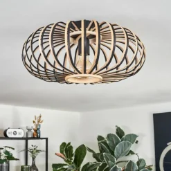 Luminaires Scandinaves-hofstein Oravi Plafonnier Noir, 1 lumière