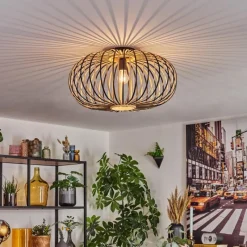 Luminaires Scandinaves-hofstein Oravi Plafonnier Noir, 1 lumière