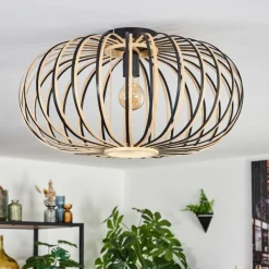 Luminaires Scandinaves-hofstein Oravi Plafonnier Noir, 1 lumière