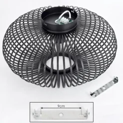 Luminaires Scandinaves-hofstein Oravi Plafonnier Noir, 1 lumière