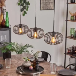 hofstein Oravi Suspension Noir, 3 lumières