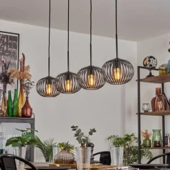 hofstein Oravi Suspension Noir, 4 lumières