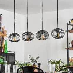 hofstein Oravi Suspension Noir, 4 lumières