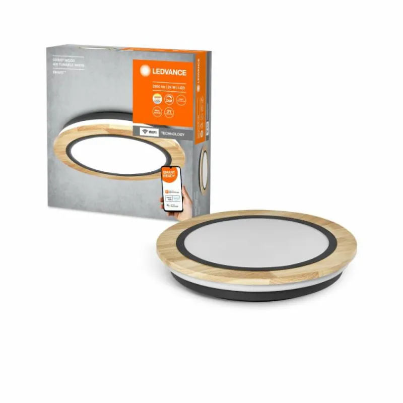 Luminaires Ledvance ORBIS Applique murale / Plafonnier LED Couleur bois, 1 lumière