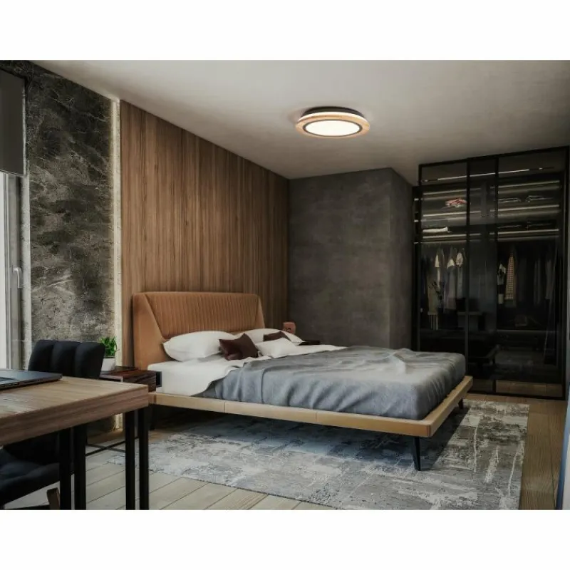 Luminaires Ledvance ORBIS Applique murale / Plafonnier LED Couleur bois, 1 lumière