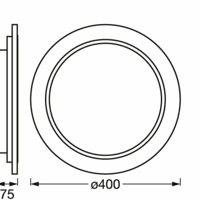 Luminaires Ledvance ORBIS Applique murale / Plafonnier LED Couleur bois, 1 lumière