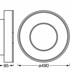Luminaires Ledvance ORBIS Applique murale / Plafonnier LED Blanc, 1 lumière, Changeur de couleurs