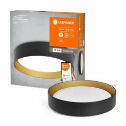 Lampes Dorées-Luminaires Ledvance ORBIS Applique murale / Plafonnier LED Or, Noir, 1 lumière