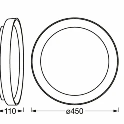 Lampes Dorées-Luminaires Ledvance ORBIS Applique murale / Plafonnier LED Or, Noir, 1 lumière