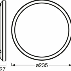 Luminaires Ledvance ORBIS Applique murale / Plafonnier LED Noir, 1 lumière, Changeur de couleurs
