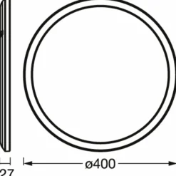 Luminaires Ledvance ORBIS Applique murale / Plafonnier LED Noir, 1 lumière, Changeur de couleurs