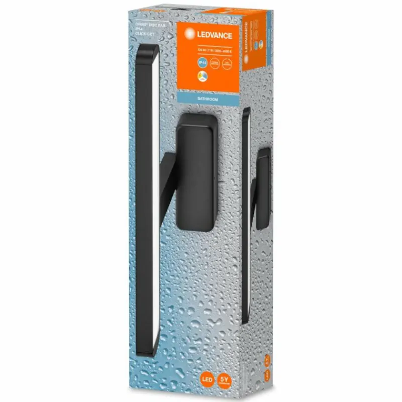 Luminaires Ledvance Orbis Luminaire de salle de bain LED Noir, 1 lumière* Éclairage Led