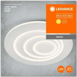 Luminaires Ledvance Orbis Plafonnier LED Blanc, 1 lumière* Éclairage Led