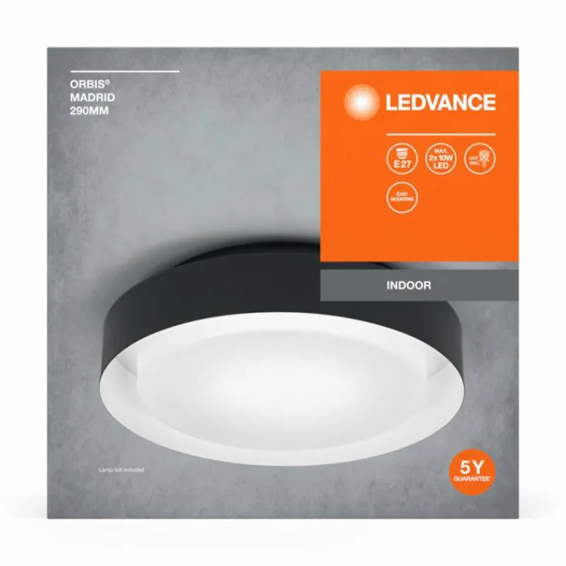Luminaires Ledvance Orbis Plafonnier Noir, Blanc, 2 lumières* Plafonniers