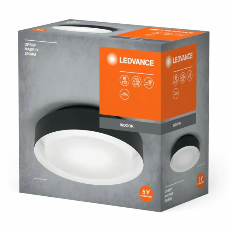Luminaires Ledvance Orbis Plafonnier Noir, Blanc, 2 lumières* Plafonniers