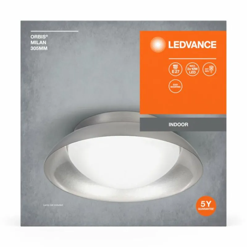 Luminaires Ledvance Orbis Plafonnier Nickel mat, 2 lumières* Plafonniers