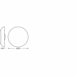 Lampes En Bois-Luminaires Ledvance Orbis Plafonnier Couleur bois, 2 lumières