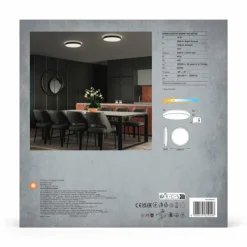 Luminaires Ledvance Orbis Plafonnier LED Noir, 1 lumière* Éclairage Led