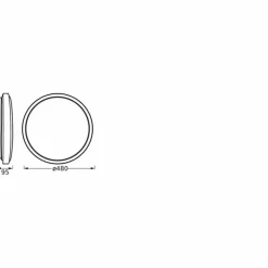 Luminaires Ledvance Orbis Plafonnier LED Noir, 1 lumière* Éclairage Led