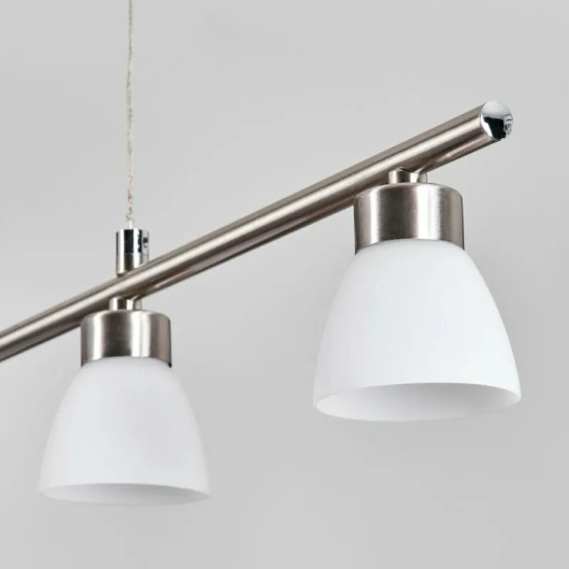 hofstein Ordan Suspension, Suspension LED Nickel mat, 4 lumières