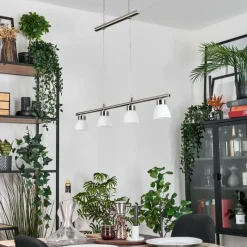 hofstein Ordan Suspension, Suspension LED Nickel mat, 4 lumières