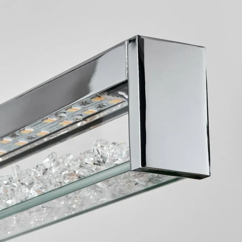 hofstein Ortan Suspension, Suspension LED Argenté, 4 lumières